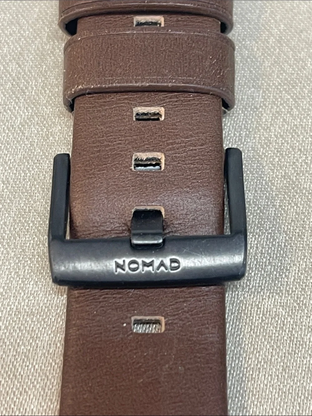 Nomad Brown Leather Watch Band with Navy Perforated Sport Strap set of 2